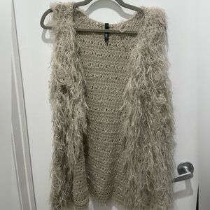 Cozy Beige Knit Sweater Vest